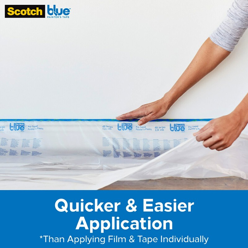 ScotchBlue Pre Plastic Painters Tape, 48 in x 30yd, Tape