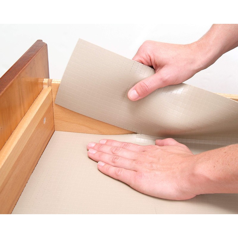 Con-Tact Brand Zip-N-Fit Solid Grip Liner, 18" x 4', Taupe