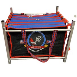 TRANSPORTE MALETA CARGADOR GALPONERAS para GALLOS(Triple) ALUMINIO Rooster Carrier CAGE…