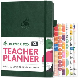 Clever Fox Teacher Planner – School Year Planner with Calendars & Lesson Plans – Book for Classroom & Homeschool Organization, A4 (Dark Green)