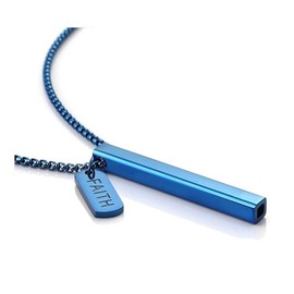 Awlfim Anxiety Breathe Necklace Mindfulness Breathing Necklace Stress Relief Stainless Steel Pendant Necklace for Women Men