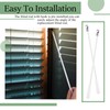 2PCS 12 Inch White Fiberglass Vertical Blind Wand with Hook