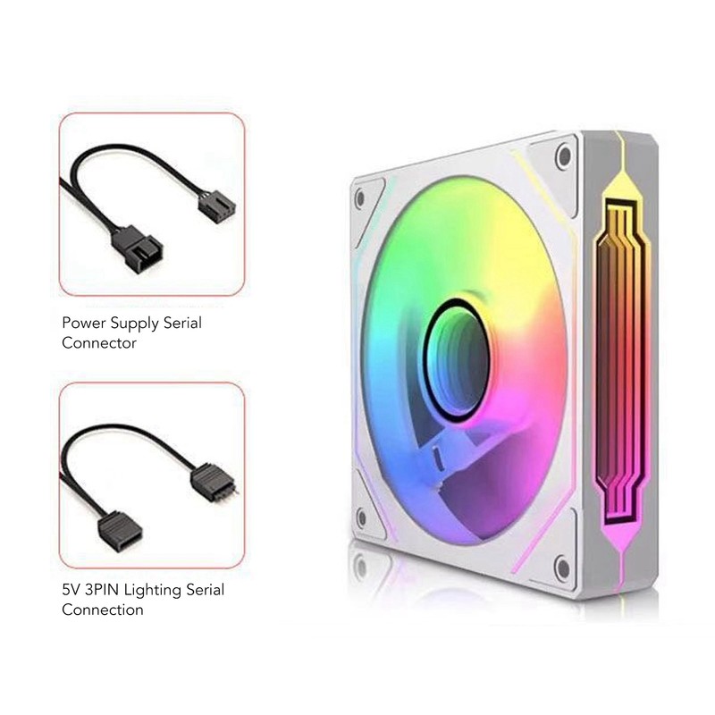 Computer Cooling Fan ARGB PWM Temperature Control High Airflow Silent