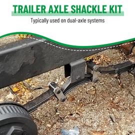 Racewill Tandem Axle Trailer Shackles Kit: 2 Packs Trailer Shackles with Trailer Shackle Bolts, 2-1/4" Trailer Shackle Straps (225), Used On Dual-Axle Systems