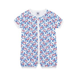 Petit Bateau Baby Girl Combicourt, White and multicoloured
