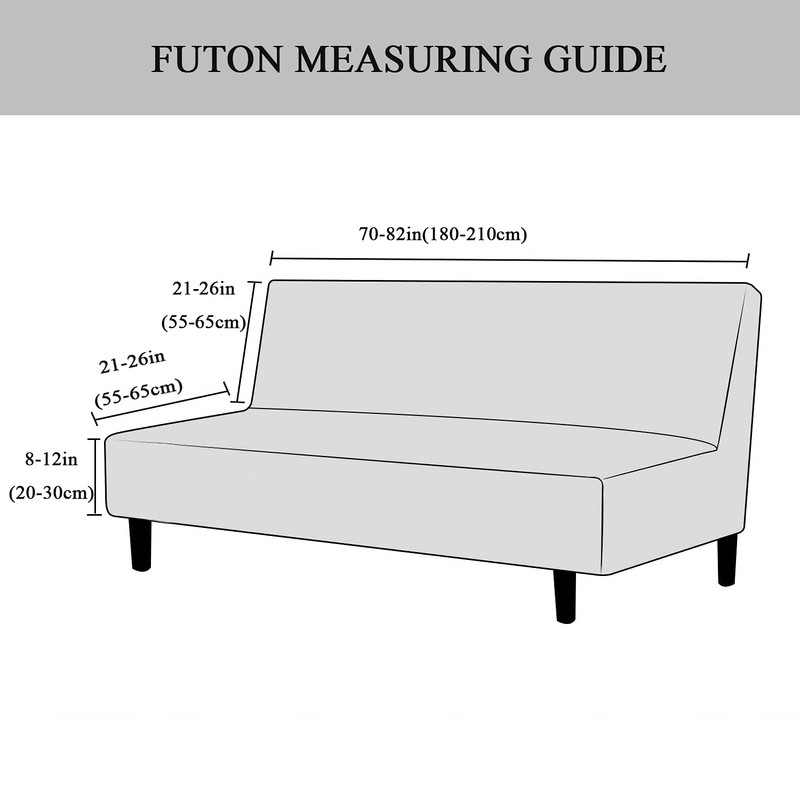 Stretch Futon Cover Armless Sofa Slipcover Foldable Sofa Bed Covers