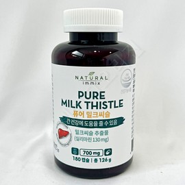 Natural Emix Pure Milk Thistle Milk Thistle 700mg 180 capsules Silymarin 130mg / 내추럴이믹스 퓨어 밀크씨슬 밀크시슬 700mg 180캡슐 실리마린 130mg