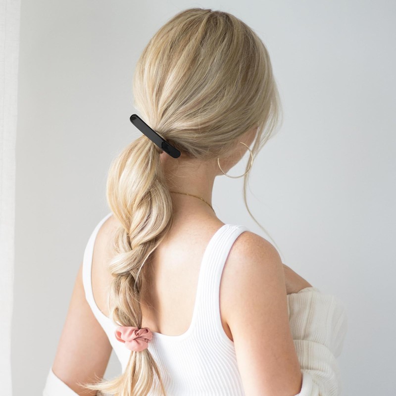 Women's Hair Clips Black Spring Clip Shiny Hair Clip Removable