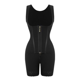 Fajas Colombianas Moldeadoras for Women Sleeveless Tummy Control Zipper Bodysuit Body Shaper Butt Lifter Bodysuits (7-Medium)