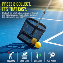 WIGERLON Pickleball Picker Upper, Pickleball Retriever Collector，Pickleball Ball Picker Hopper Tube, Pickleball Pickup Tube for Coach and Court Training