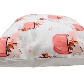 TryPinky Christmas Cushion Cover 40 x 40 cm Various Designs Handmade in Germany 100% Cotton Decorative Christmas Children's Cushion (40 x 40 cm, Hot Cocoa with Marshmallows)