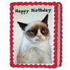 Grumpy Cat Edible Cake Image Topper 1/4 Sheet Decoration Birthday
