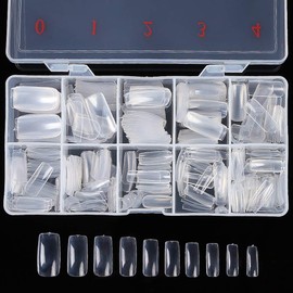 Fake Nails Oval Nails False Round Nails Full Cover Artificial Press On Nails Natural 100pcs 10 Sizes With Box