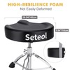 Seteol Heavy Duty Drum Throne 330 lbs, Saddle Drum Stool