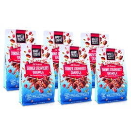 NutHouse! Granola Company - Premium Summer Strawberry Granola | Certified Gluten-Free, Non-GMO, Kosher | Vegan, Soy-Free | 11.5 oz. Bag (6-Pack)