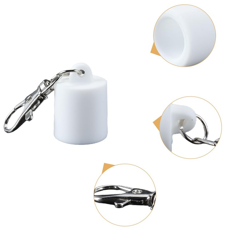 Hoite 4Pcs Lip Balm Keychain Caps Creative Lip Gloss Holder