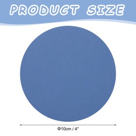 Rebower 25 Sheets Circles Cutouts Paper, 4 Inch Round Origami Cardstock Construction Paper, [for Arts DIY Crafts Art Bulletin Board Decorations ] Blue