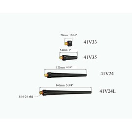 RIVERWELD TIG Back Caps Long 41V24 Fit DB PTA SR WP 9 20 25 TIG Welding Torch Pack of 5