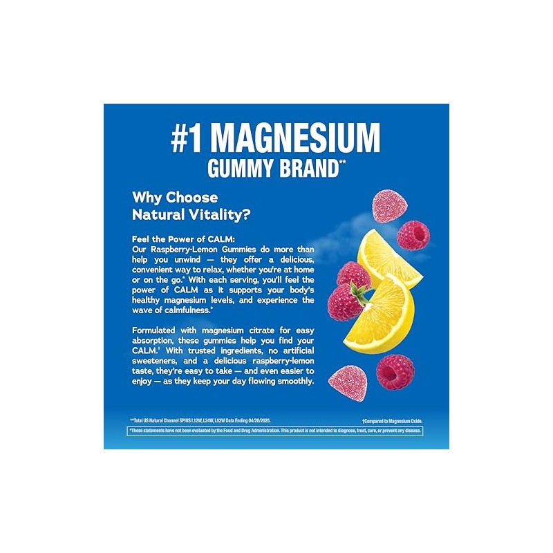 Natural Vitality Calm Gummies The Anti-Stress Gummies, A Relaxing Magnesium