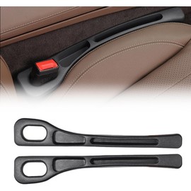 Relleno de Espacio para Asiento de Coche,Car Seat Gap Storage Box,Llenar los Huecos Entre el Asiento y la Consola,Universal para Automóvil, SUV, Camión (Negro-2 Pcs)