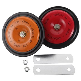 ULTECHNOVO 2pcs 12v Car Horns Dual Tone High Frequency Train Horn Kit Electric Bike and Replacement