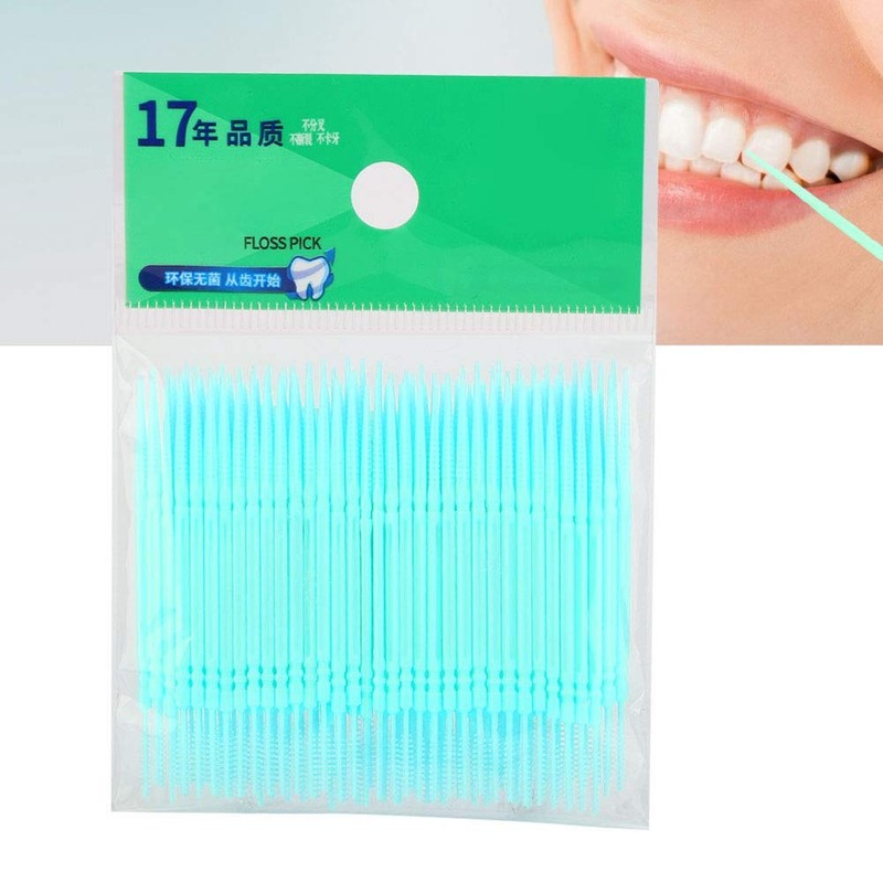 Palillo de dientes de doble cabeza, 100 piezas/bolsa Palillo de