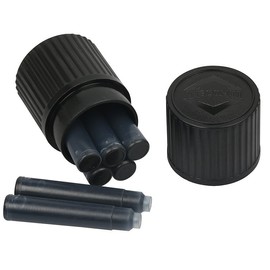 Visconti Ink Cartridges, Black, 7 pieces, in bakelite container