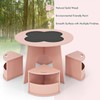 INFANS Toddler Table and Chair Set with 4 Storage Stools,