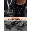 Mjolnir Pendant Necklace for Men, Viking Thor Hammer Jewelry Necklaces