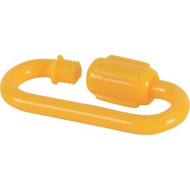 TRUSCO TCK8LY Plastic Carabiner, Fluorescent Yellow, 0.3 inch (8 mm), Pack of 2