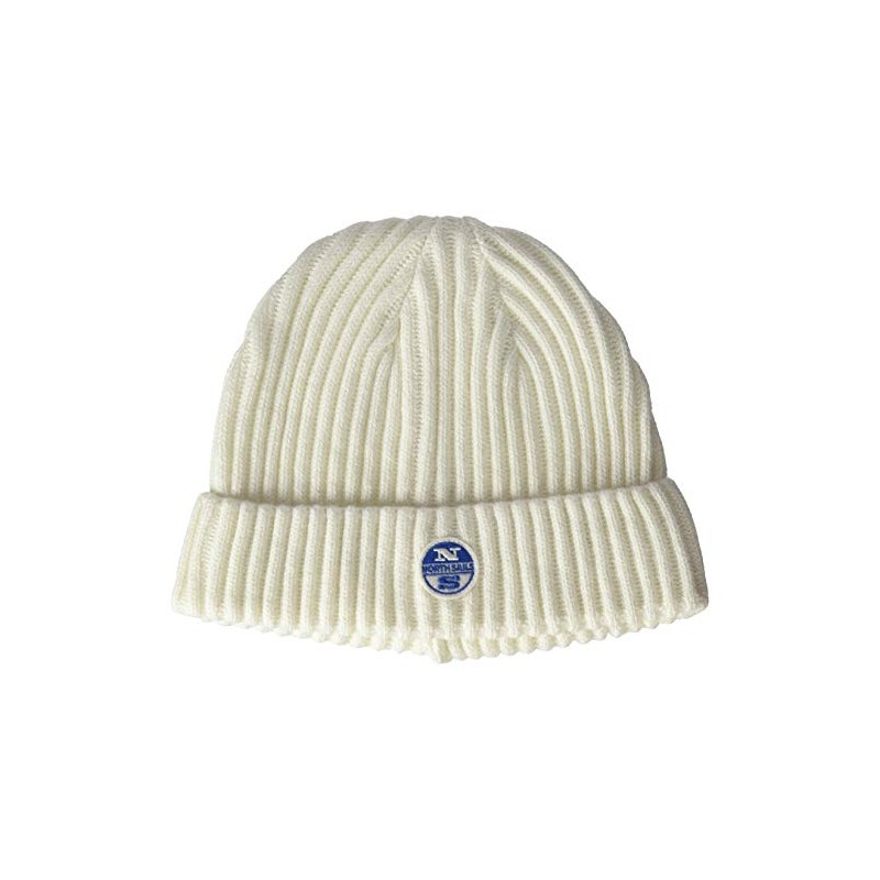 NORTH SAILS Mens Beanie W/Logo Winter Hat, Marshmallow