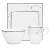 Noritake Platinum Wave 4pc Square Set 9317