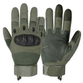 RATASK Heavy Duty Gloves, Paintball Airsoft Gloves, Hiking Camping Gloves (Green, XL)