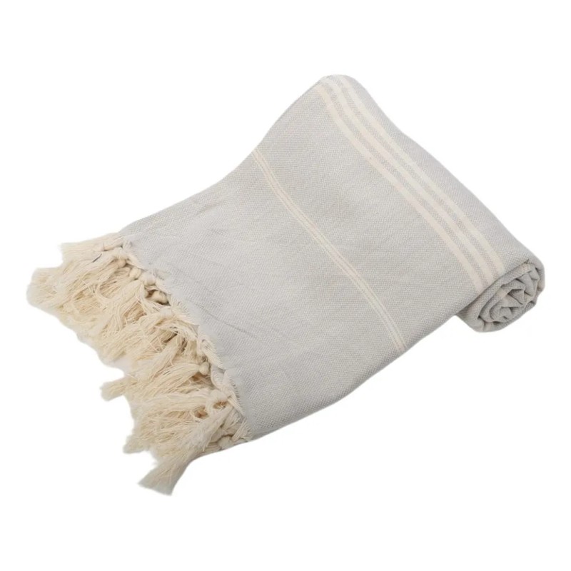 2 Cotton Turkish Towel Beach Spa Bath Towel Pestemal Gris