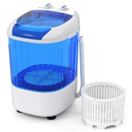 Costway Portable Washing Machine 5.5 lbs Mini Top Load Washer w/ Removable Spin-Dry Tub