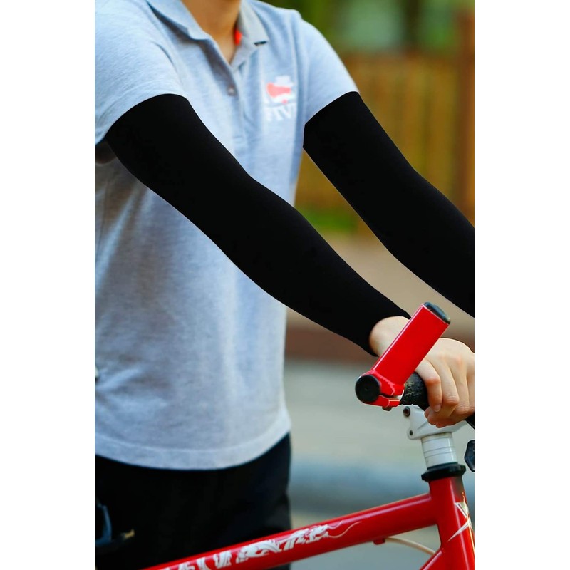 Adcey 4-piece Set, Instant Cooling Arm Cover, Men's, UV Reduction,