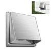 Flamorrow 4in Dryer Vent Cover for Exterior Wall, Stainless Steel