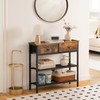 HOOBRO 29.5" Narrow Console Table with 2 Fabric Drawers, Sofa