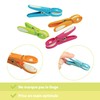 Laguelle 60 Non-Slip Clothes Pegs, French Production, Assorted Green, Blue,