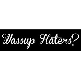 OwnTheAvenueTM Wassup Haters JDM Vinyl Decal Sticker Funny Drift Low Dope 8" (supHtrs7a)