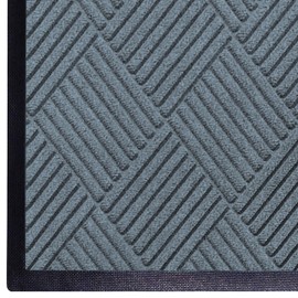WaterHog Diamond-Pattern Commercial Grade Entrance Mat, Indoor/Outdoor Floor Mat 3' Length x 2' Width, Bluestone by M+A Matting