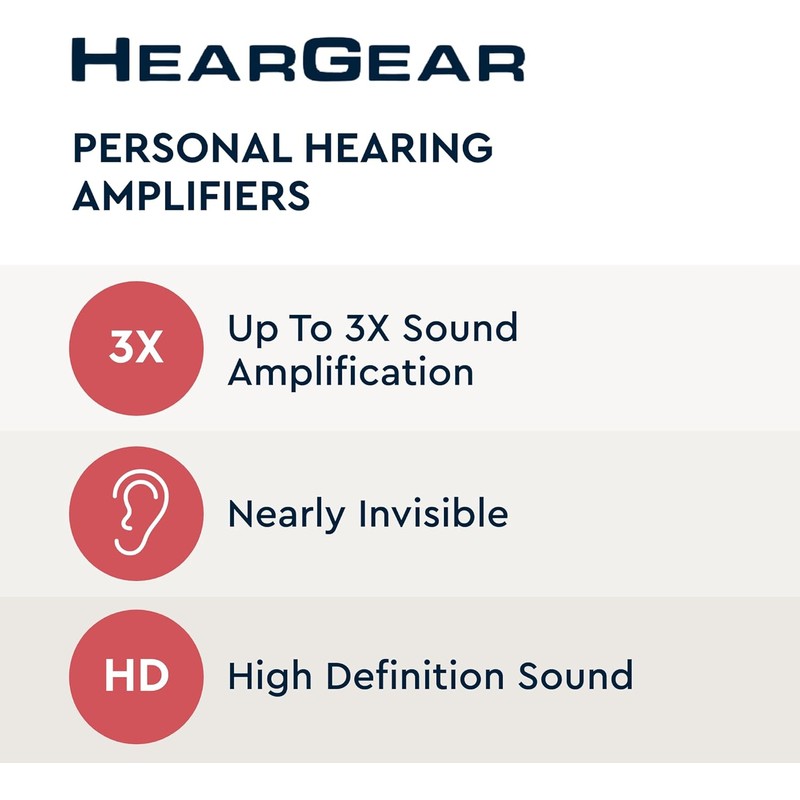 HearGear Personal Hearing Amplifiers - Pack of 2 - Up