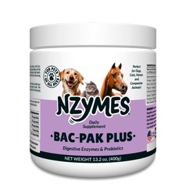 Nzymes® Bac-Pak Plus 400 Grams Digestive Enzymes and Probiotics for Digestion, Loose Stools, Diarrhea, Constipation, Improved Nutrient Uptake - Made in The USA