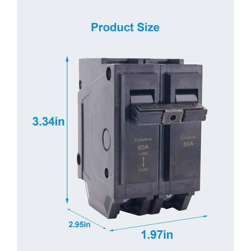 60 amp 2 Pole Breaker Plug-in Mount Type THQL Feeder