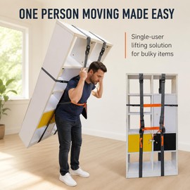 Storbuffs Furniture Moving Straps for One Person, Heavy Duty Lifting Strap System with Adjustable Carrying Belt for Appliances, Refrigerators, Doors, Cabinets, Panels and Boxes