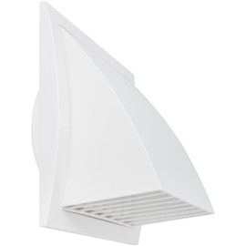 5'' Inch / 125 mm Exhaust Hood Vent with Rain Cover, White, Indoor and Outdoor Air Vent Cover, HVAC Exhaust Vent Duct Cover Cap