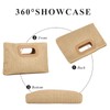 Fecialy Straw Clutch Top Handle Clutch Handbags for Women Raffia