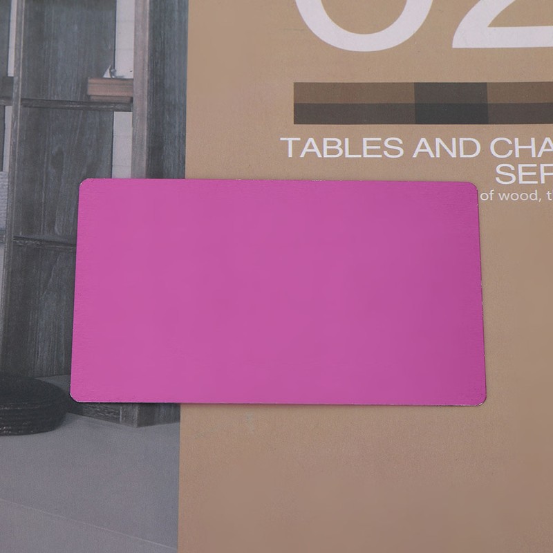 50Pcs Aluminium Alloy Business Card Exquisite Color Name Cards Business