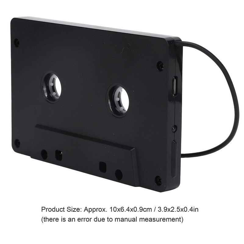 Bluetooth Cassette Adapter, Built‑in Microphone Bluetooth 5.0 MP3 Player LED