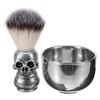 Healeved 1set Man Shaving Brush Kit Fiber Brush and Foaming